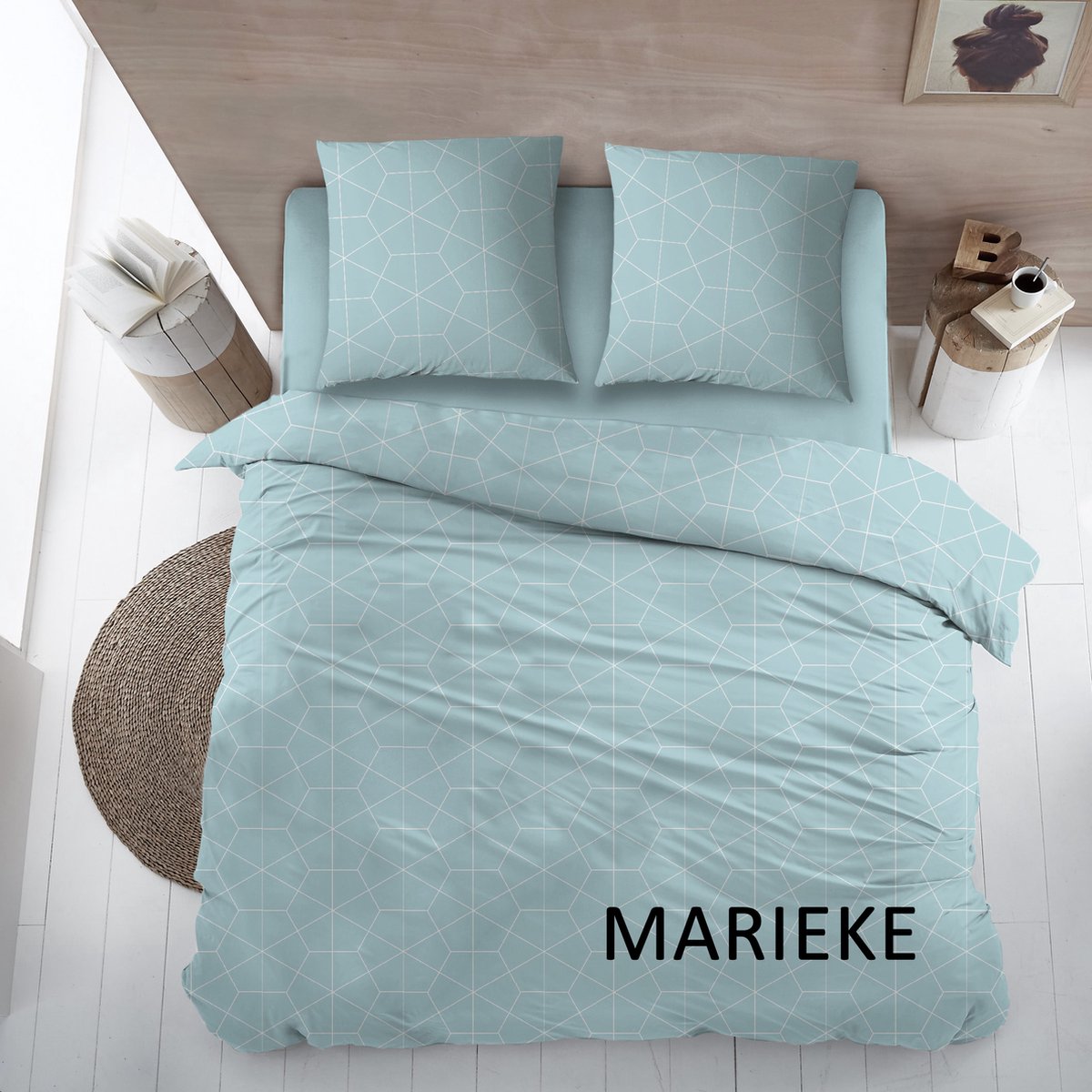 Lakenset Katoen Marieke Turquoise