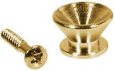 boutons de bracelet, métal, or, avec vis, modèle en V, diamètre 14mm, pack de 2