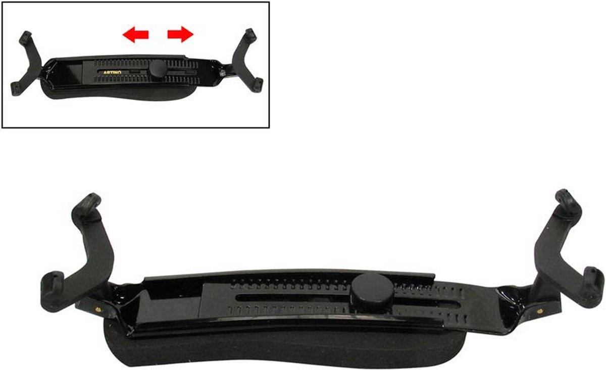 Artino ASR-10 schoudersteun voor viool en altviool, metaal, inklapbaar, geschikt voor viool 1/2 t/m altviool 17