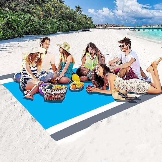 Grand Tapis De Pique-nique Imperméable Tyuodna – Noir Et Blanc – Pliable 200x140cm