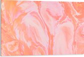 Dibond - Mix van Roze en Oranje Kleuren - 105x70 cm Foto op Aluminium (Met Ophangsysteem)