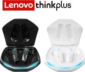 Lenovo ThinkPlus GM2 Pro - Pack de 2 - Bluetooth 5.3 - Écouteurs sans fil - Ergonomique - Suppression du bruit - Résistant à l'eau - Sport - Jeux - Voyages - Zwart et Wit