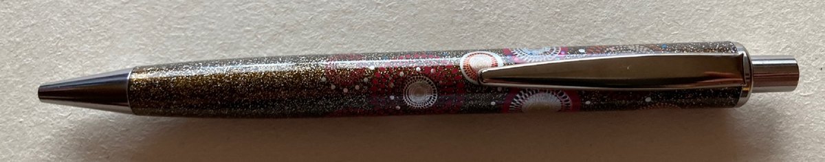Inoxcrom – balpen – bruin glitter