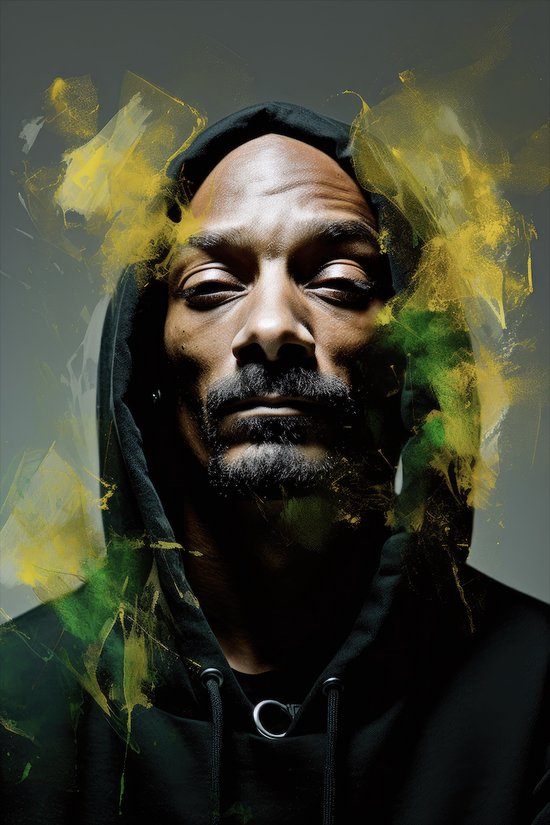 Snoop Dogg Poster - Muziekposter - Hoge Kwaliteit - Rap Poster - NWA poster - 420 - Portret - 61x91cm - Geschikt om in te lijsten