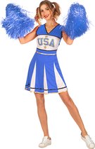 NINGBO PARTY SUPPLIES - USA cheerleader kostuum blauw dames - S