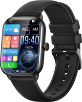 Qlarck Watch Pro - Smartwatch - Smartwatch Android en iOS - HD Touchscreen - Stappenteller - Horloge - 43 mm - Dames & Heren - Zwart