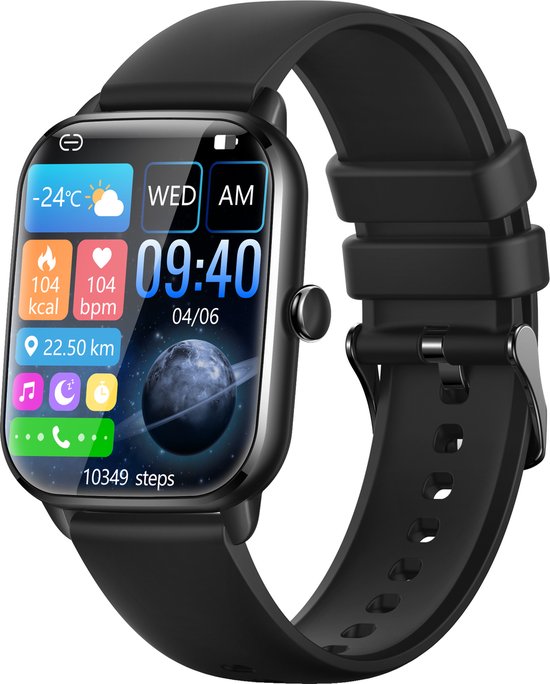Qlarck Watch Pro - Smartwatch - Smartwatch Android en iOS - HD Touchscreen  -... | bol