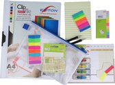 Exiton Schoolpakket - leren leren - Back to school - sticky notes - Index tabs - Planners - Etui - Klemmappen