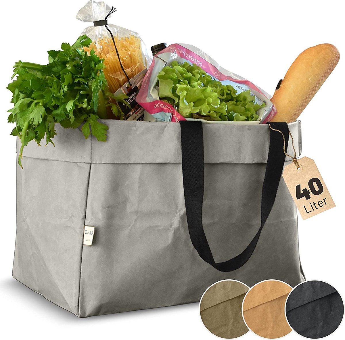 Opvouwbare Tas Boodschappen Zwart