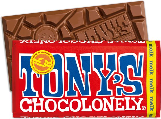 Tony's Chocolonely Melk Chocolade Reep - Melkchocolade Reep - 180 gram - Tony's Chocolonely