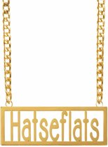 Verkleed sieraden ketting - thema Hatseflats - feestartikelen - goudkleurig