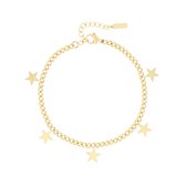 OOZOO Jewellery - goudkleurige armband met sterretjes - SB-1016
