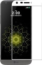 DrPhone LG G5 Glas 4D Volledige Glazen Dekking Full coverage Curved Edge Frame Tempered glass Wit - Official DrPhone