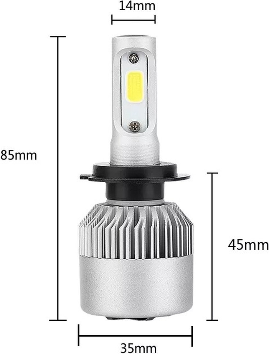 XEOD H7 S2 LED lampen – Auto Verlichting Lamp – Dimlicht en Grootlicht - 2 stuks – 12V – foto 4