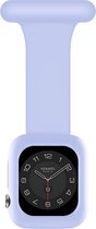 Strap-it Geschikt voor Apple Watch verpleegkundige band met Case - Maat: 38 - 40 - 41mm - lichtblauw