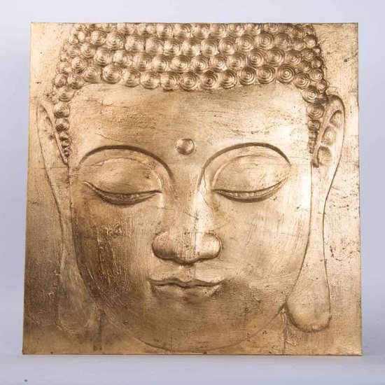 Onenigheid Namaak Dekking Fine Asianliving Boeddha Schilderij Wanddecoratie 3D Metal Foil Goud |  bol.com