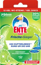 WC-Ente Toiletblok - Toiletreiniger Freshness Seal Lime Navulverpakking, 2 stuks