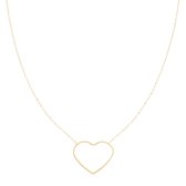OOZOO Jewellery - goudkleurige ketting met groot hart - SN-2028