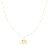 OOZOO Jewellery - goudkleurige ketting met olifant bedeltje - SN-2025