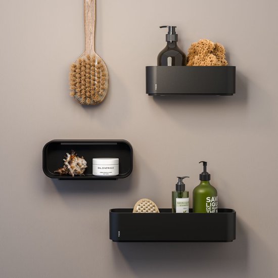 Tiger 2-Store - Support mural / Panier de douche 35 cm - Zwart