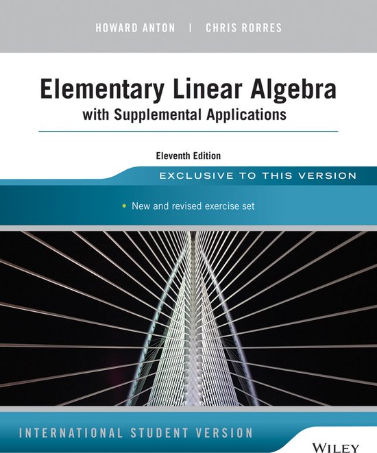 Elementary Linear Algebra with Supplemental Applications - cover