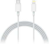 XLayer - Metallic Type C (USB-C) naar Apple Lightning Kabel 1m - (Snel Opladen 3A/USB 2.0) Smartphone-Kabel, USB Type C, Apple Lightning - Wit