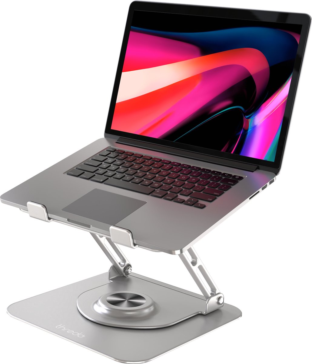 Thredo Aluminium Laptop Standaard/Houder - Verstelbaar en 360º Draaibaar - Macbook/Laptop/Tablet 10-17