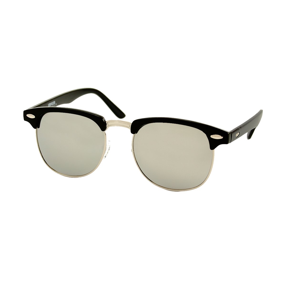 LOUD AND CLEAR® - Zonnebril - Retro - Festival Bril - Heren - Dames - Zwart - Zilver
