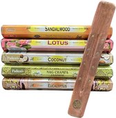 Tulasi Nag Champ pakket - Sandal Wood - Lotus - Coconut - Nag Champ Jasmine - Eucalyptus