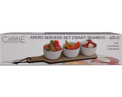 Cuisine Performance Tapasplank - Apero-Serveeer-Set - 4-Delig
