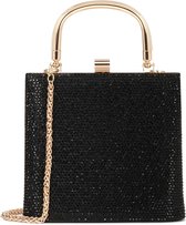 Evening bag with crystals and a handle