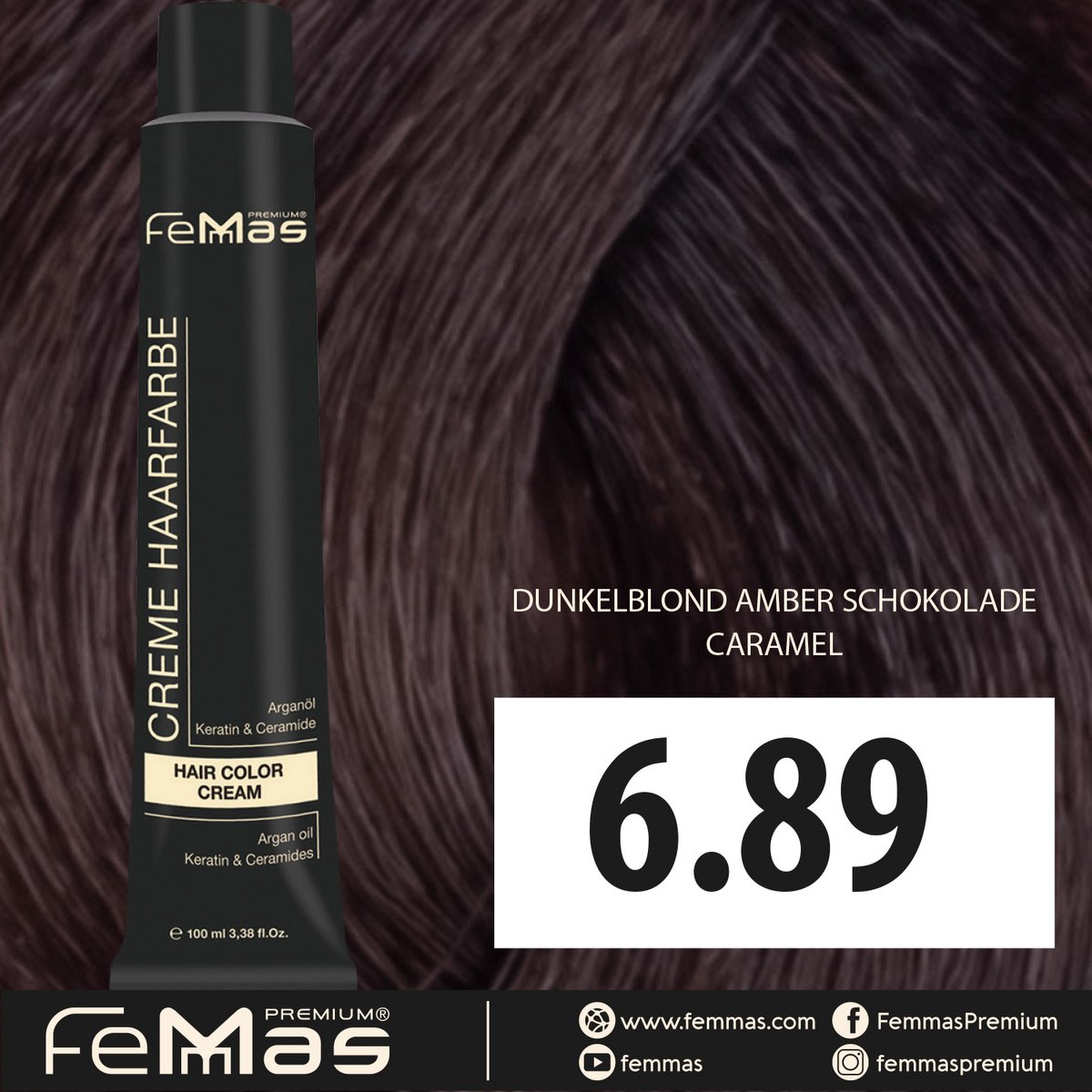 Femmas (6.89) - Haarverf - Donkere Chocolade Amber Blonde - 100ml