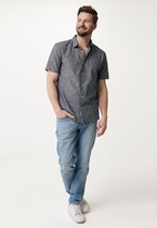 Linen Shirt Short Sleeve Mannen - Zwart - Maat S