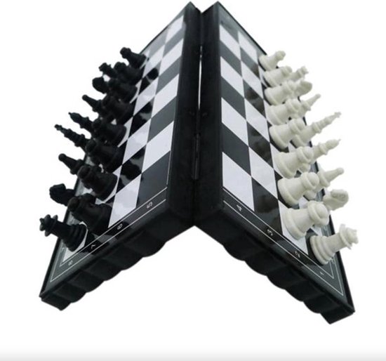 Afbeelding van het spel Up / Opvouwbaar schaakbord / 13 x 13cm / mini schaak bord / Schaakspel / met schaakstukken / Schaakspellen / Magnetisch / Draagbaar