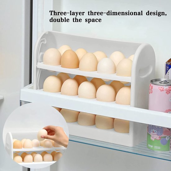 Porte-œufs de réfrigérateur, organisateur d'œufs pour porte de  réfrigérateur,... | bol.com