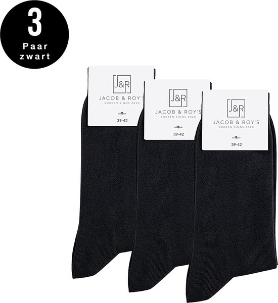 Jacob & Roy's 9 Paires de Chaussettes Noir/Bleu/Gris - Chaussettes - Hommes & Femmes - Coton - Taille 43-46 - Chaussettes - Sans Couture