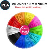 PLA Filament 1.75mm - 20 kleuren 100 meters - 3D Pen Filament - 3D Pen vullingen - 3D Pen navulling - 3D Filament