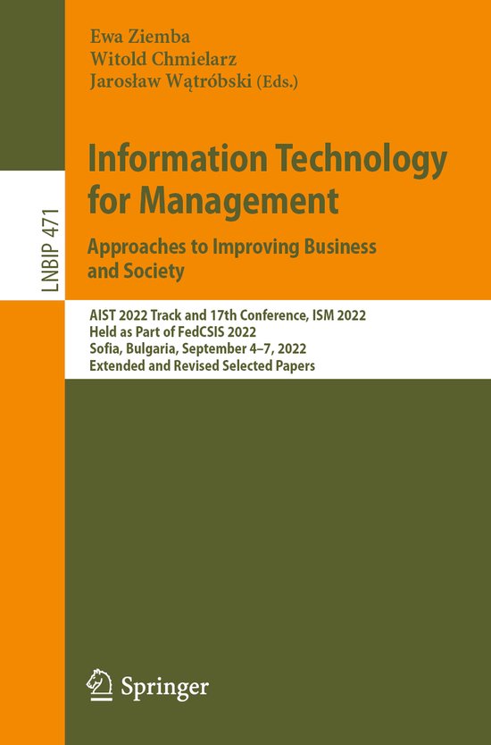 Lecture Notes in Business Information Processing471- Informa ... - cover