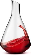 Wijnkaraf – Handgeblazen kristallen wijnkaraf – Elegant modern schenkvat voor hostingfeesten – wijnbeluchter voor betere wijnervaring (2100 ml)