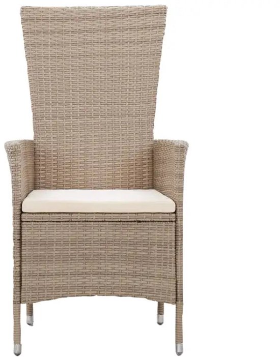 vidaXL Ensemble de jardin 7 pièces avec coussins Beige