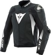 Dainese Super Speed 4 Leather Jacket Black Matt White 56 - Maat - Jas