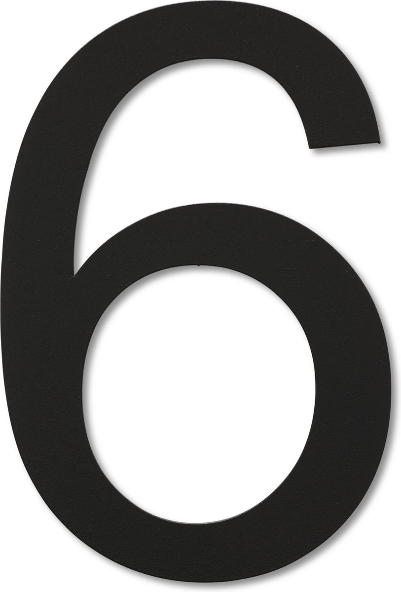 LIROdesign – Huisnummer nr.6 XL – Huisnummer zwart – Huisnummerbord
