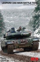 1:35 Rye Field Model 5066 Leopard 2A6 Main Battle Tank w/Full Interior Plastic Modelbouwpakket