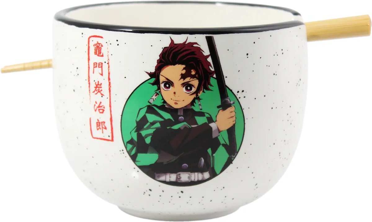 Demon Slayer Ramen Bowl With Chopsticks Tanjiro 414ml