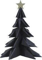 Deco Kerstboom papier 28cm zwart