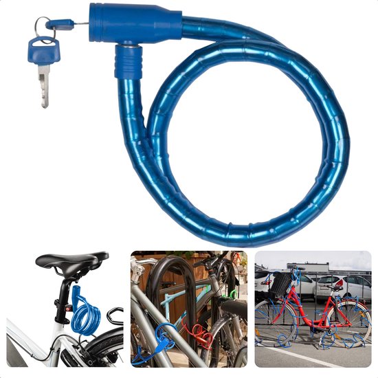 Cheqo® Câble Antivol - Antivol Vélo - Antivol Adapté pour Vélo/Scooter -  0.8m - 18mm 