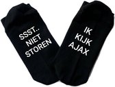 Rebelkidz - Sokken met tekst - ssst.. niet storen, ik kijk Ajax- Maat 31-34