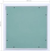 vidaXL Panneau d'accès avec cadre en aluminium et plaque de plâtre 200x200 mm