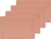 Sets de table Zeller aspect cuir - 10x - 45 x 30 cm - rose saumon