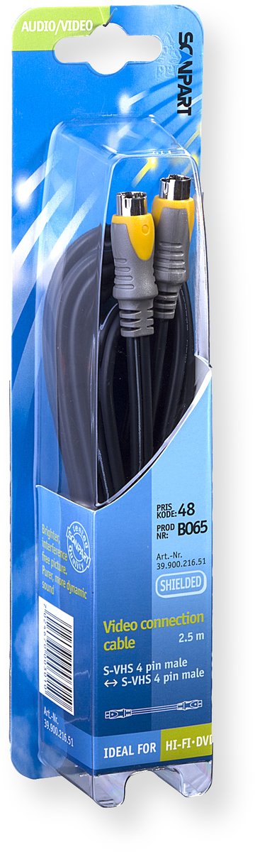 Bandridge S-Video kabel - Male -> Male - 2 meter